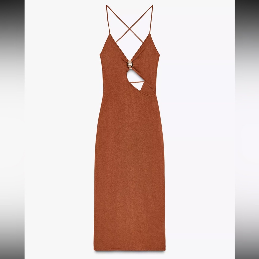 Zara Cut-Out Knit Dress